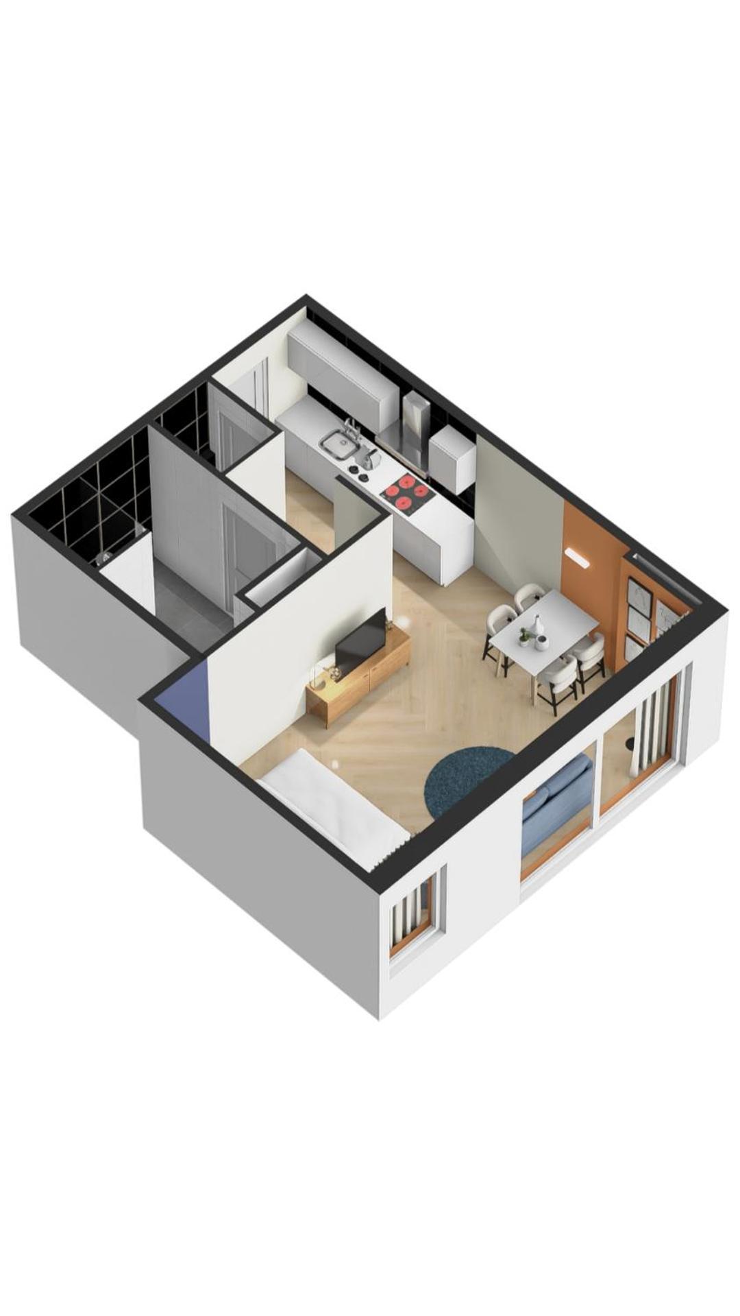 Studio XL voor vier personen